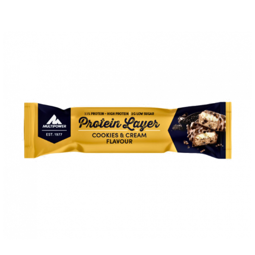 Multipower Protein Layer Protein Bar Kurabiye & Krema 18 Adet x 50 gr