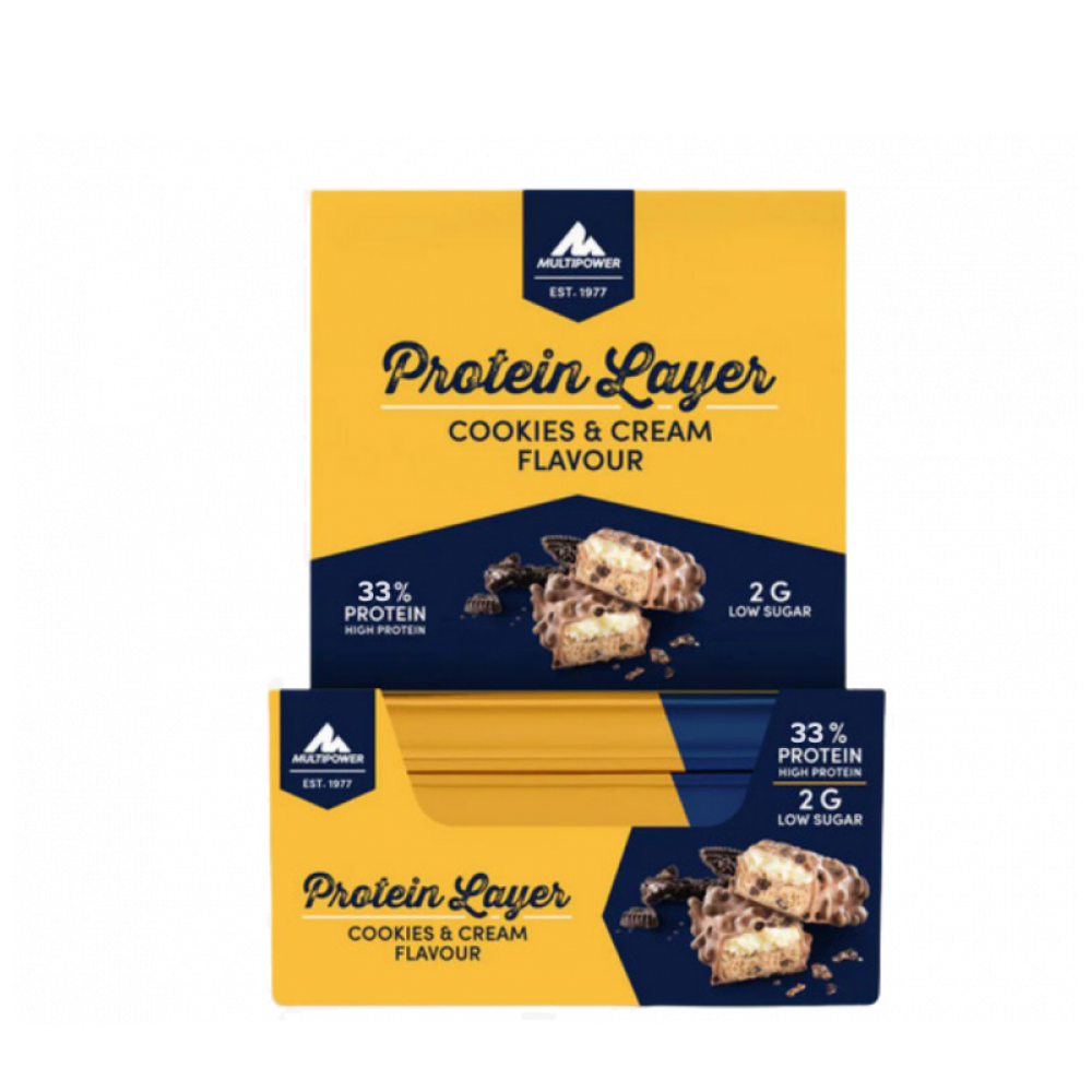 Multipower Protein Layer Protein Bar Kurabiye & Krema 18 Adet x 50 gr