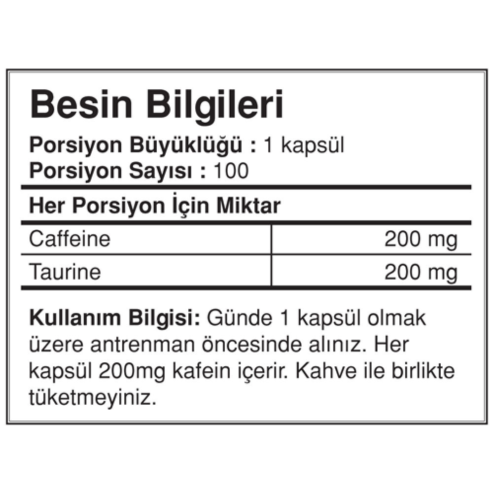 Bigjoy Sports Caffeine Plus 100 Kapsül