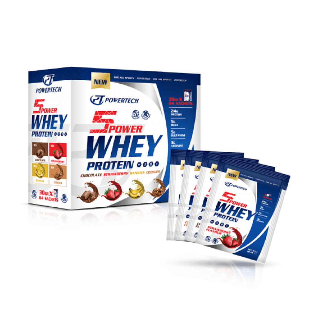 Powertech 5Power Whey Protein 30 Gr 72 sase